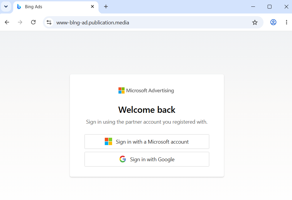 Phishing page